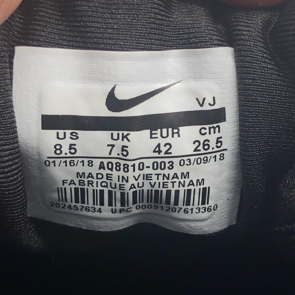 Nike Vapormax Utility Shoes Men's 8.5 Black Running Activewear Gym Contemporary - Picture 7 of 8